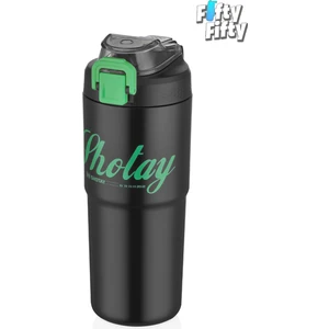 750 ml Tek Kapak Çift Kullanım Pipetli/rahat Içim Çelik Su Matarası
