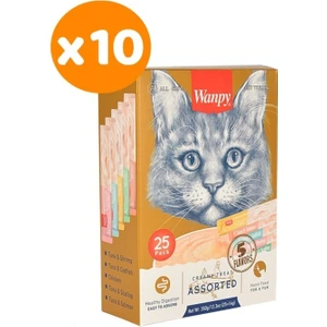 Creamy Karışık Sıvı Kedi Ödülü 25*14 gr 10 Adet
