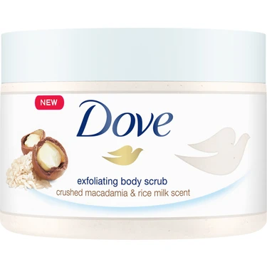 Dove Vücut Peelingi Macademia Fındığı & Pirinç Sütü 225