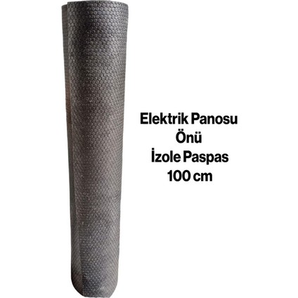 Siyah Elektrikçi Paspası Izole Halı Yalıtkan Paspas Elektrik Panosu Önü Serilen 3 mm 100 x 100 cm