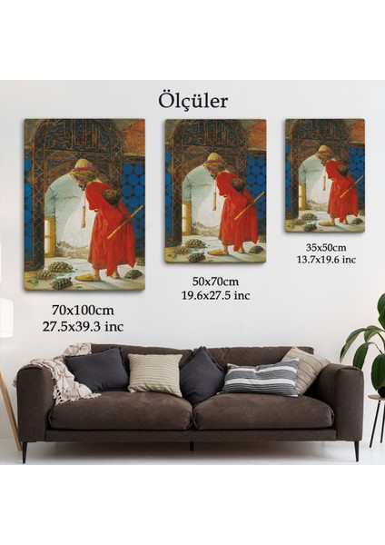 Osman Hamdi Bey'in Kaplunbağa Terbiyecisi Isimli Eseri Kanvas TABLO-5129 indirimleri