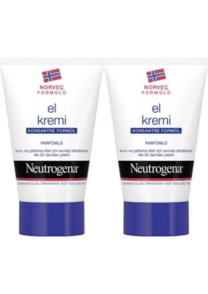 Konsantre Formül Nemlendirici Parfümlü El Kremi 50 ml 2 Adet