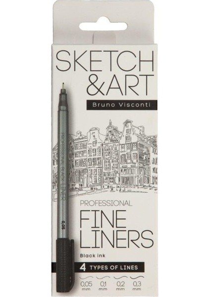 Bruno Visconti 36-0031 Bv Siyah Ince Astar Seti "sketch&art" 4 Adet