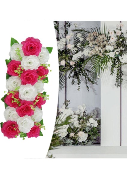 Masa Koşucusu Düğün Masası Centerpieces Gül Kırmızı ve Beyaz (Yurt Dışından) fırsatları