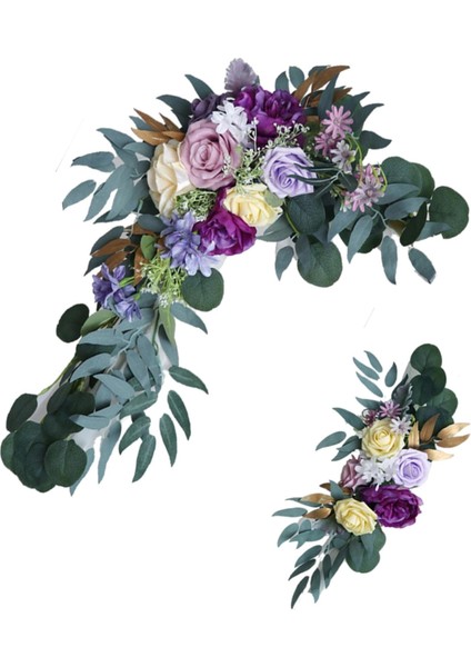 Düğün Için Ipek Çiçek Dekoru Pueple (Yurt Dışından)