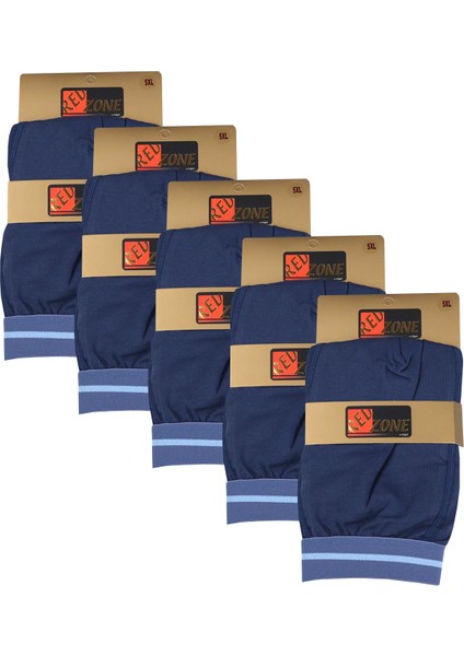 5 Adet Büyük Beden Redzone Likralı Boxer Indigo