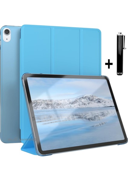 Huawei Matepad 11.5 Inç 2023 Tablet Kılıf Smart Kapaklı Stand Özellikli Pu Deri Slim Zırh Arkası Şeffaf Kapak ve Kalem Set