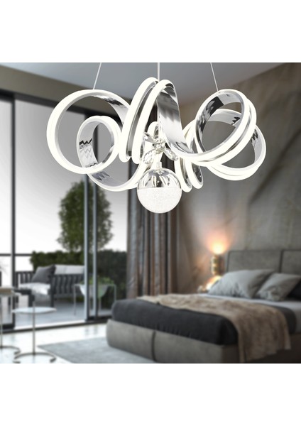 Amott Krom 3 Renkli 150 Watt Kristal Ledli Kelebek Led Top Avize Modern Oturma Odası Salon Sarkıt Avize