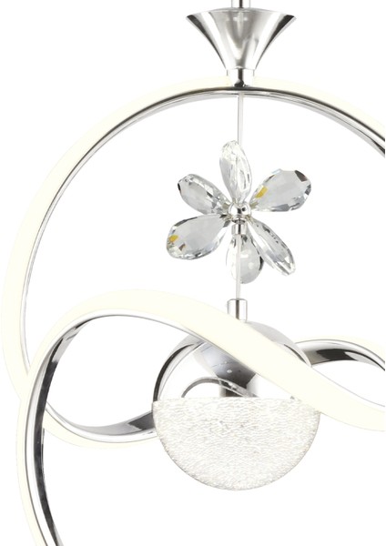 Conroy Krom 3 Renkli 48 Watt Kristal Ledli Modern Oturma Odası Salon Sarkıt Avize fırsatları