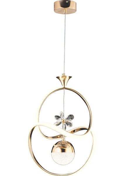 Conroy Krom 3 Renkli 48 Watt Kristal Ledli Modern Oturma Odası Salon Sarkıt Avize fiyatları
