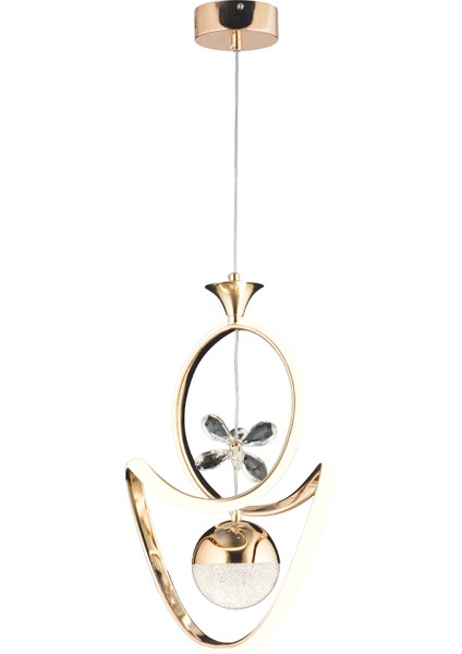 Conroy Krom 3 Renkli 48 Watt Kristal Ledli Modern Oturma Odası Salon Sarkıt Avize modelleri