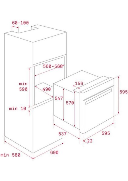 Siyah Ankastre Set (Hlb 840 Ss -Tr 951- Dvt 98660 Tbs Bk)