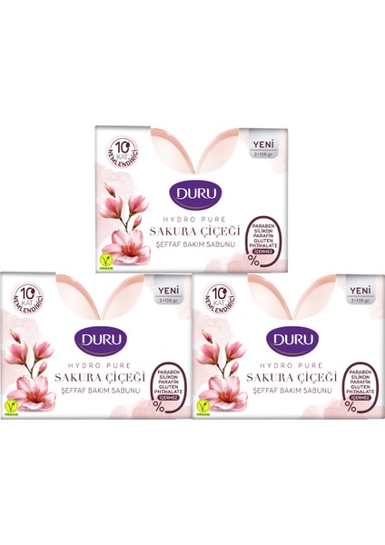 Hydro Pure Sakuraçiçeği 6 Adet Sabun 3x270gr