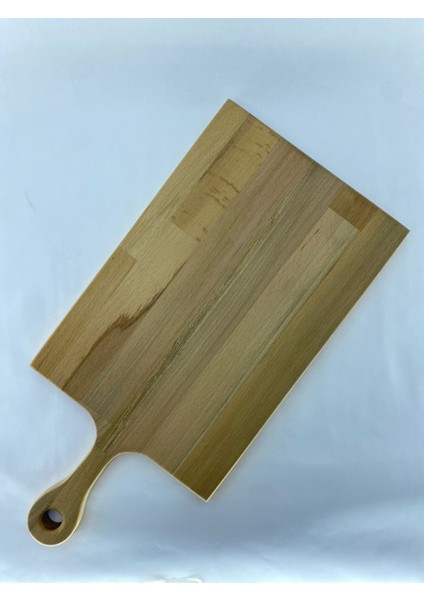 Kayın Saplı Dikdörtgen Sunum Steak Doğrama Kesme Tahtası Büyük