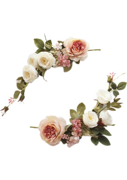 Dekor 40CM Için Dekoratif Çiçek Swag Garland Çelenk (Yurt Dışından)