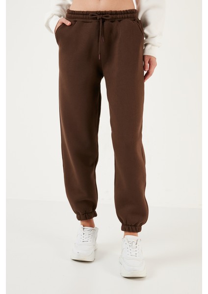 Pamuklu Regular Fit Şardonlu Jogger Eşofman Altı Bayan Eşofman Altı 5864276K