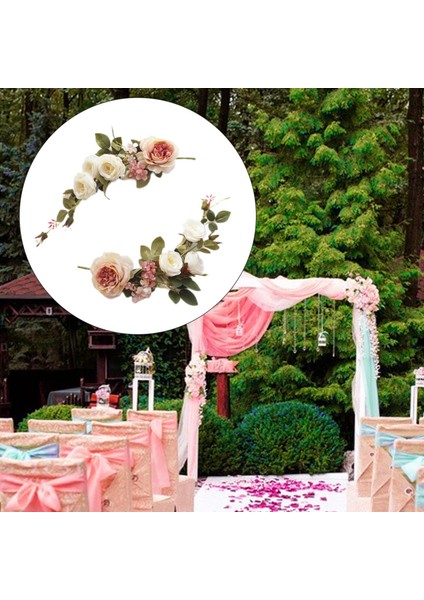 Dekor 40CM Için Dekoratif Çiçek Swag Garland Çelenk (Yurt Dışından) fırsatları