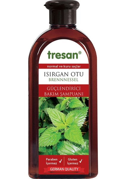 E2'Quality Tresan Normal Ve Kuru Saçlar Için Isırgan Otu Güçlendirici Bakım Şampuanı 300 Ml