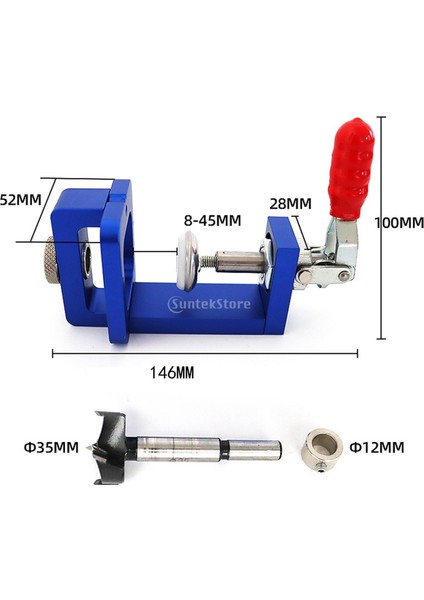 35mm Delme Jig Konumlandırma Yüksek Delgeç Mavi (Yurt Dışından)