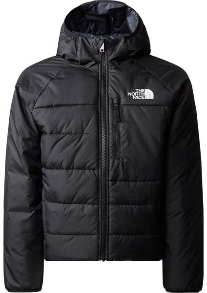 B Reversible Perrito Jacket Çocuk Outdoor Montu (Çift Taraflı) NF0A82DAJK31 Siyah