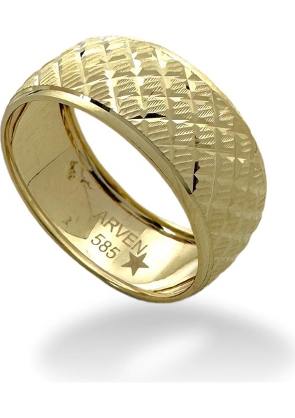 Aynalı Bakla Unisex 8 mm 14 Ayar Altın Alyans Yüzük fiyatları