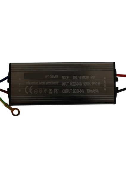 18-24X3W LED Driver 700MA 54-84V Power LED Sürücü IP67 Power LED Driver
