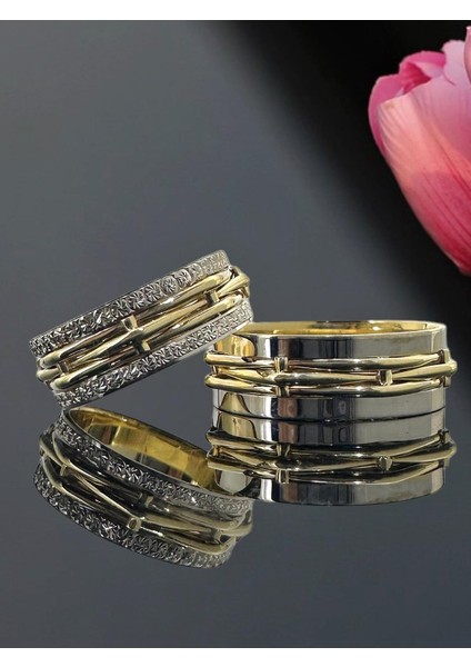 Taşsız Hasır Sepet Örme El Üretim Özel Tasarım 14 Ayar Altın Alyans Yüzük modelleri