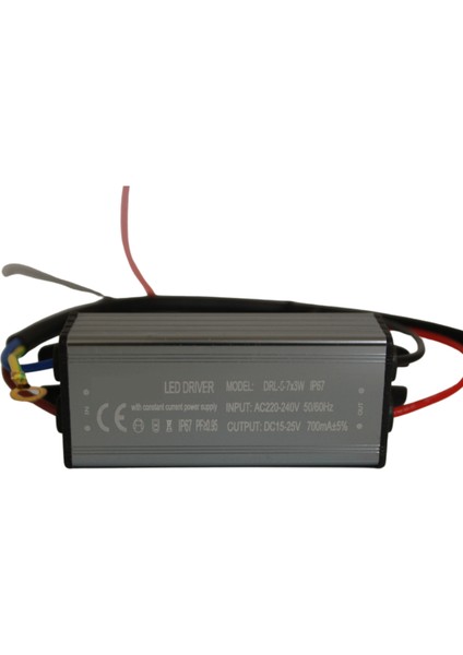 5-7X3W LED Driver 700MA 15-25V Power LED Sürücü IP67 Power LED Driver