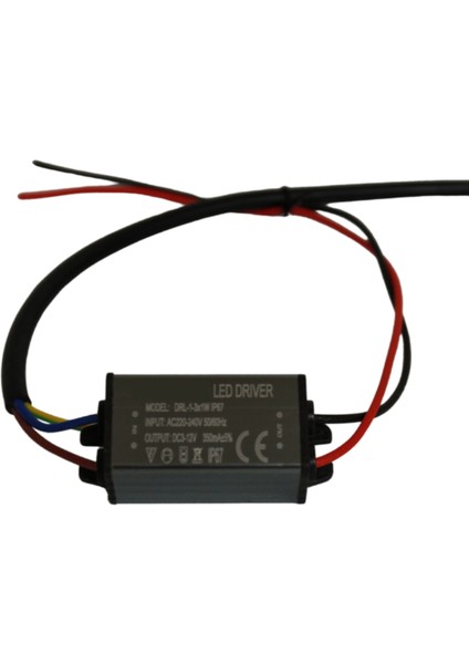 1-3X1W LED Driver 350MA 3-12V Power LED Sürücü IP67 Power LED Driver