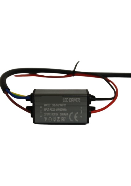 1-3X1W LED Driver 350MA 3-12V Power LED Sürücü IP67 Power LED Driver