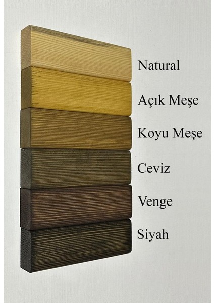 Zigon Sehpa Doğal Ahşap 3lü Zigon Sehpa