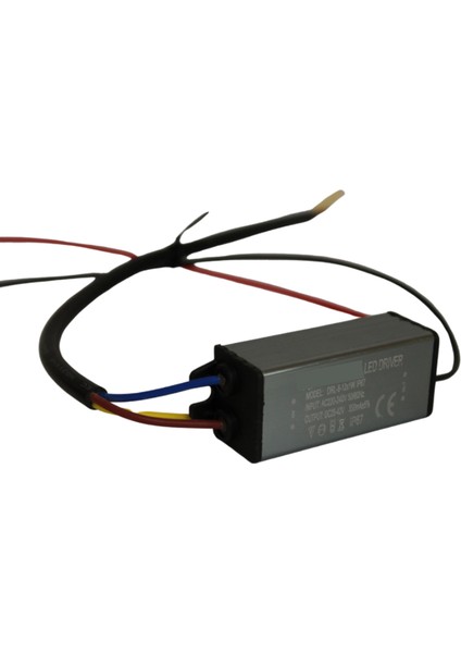 8-12X1W LED Driver 350MA 25-42V Power LED Sürücü IP67 Power LED Driver