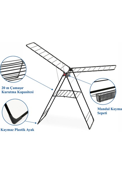 Harbinger Star Black MM038 Çamaşır Kurutma Askısı