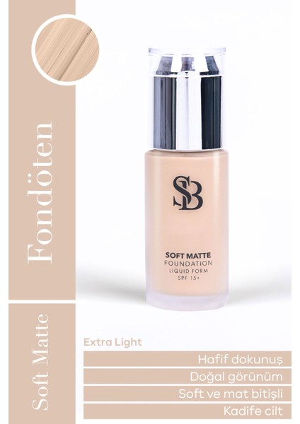 Soft Matte SPF15 Fondöten Extra Light 40 ml