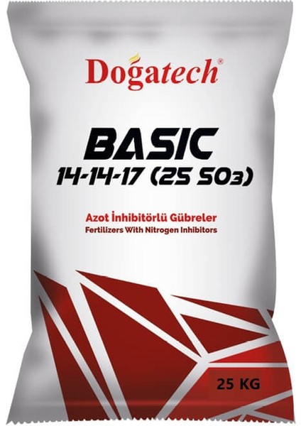 Basic 14-14-17 + (25 So3) Granül Yavaş Salınımlı Çim ve Bitki Gübresi 25 kg