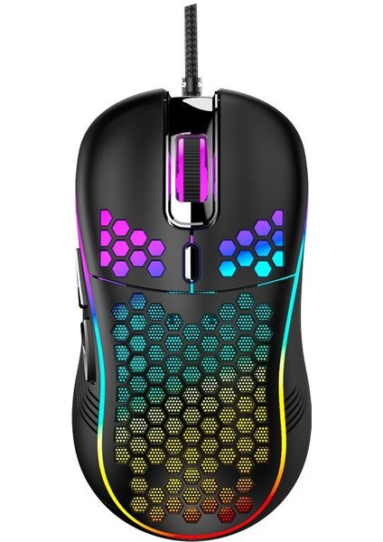 Rgb LED Işıklı 6 Tuşlu 7200DPI Gaming Oyuncu Mouse Siyah