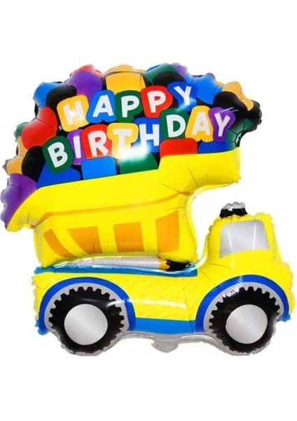 Happy Bırthday Kamyon Folyo Balon 80 cm