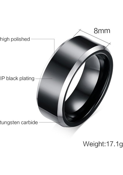 Iki Tonlu 8mm Wicca Pagan Üçlü Ay Tanrıçası Pentagram Tungsten Karbür Kubbe Düğün Band Yüzük Erkekler Için (Yurt Dışından) fiyatları