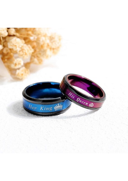 2 Eşleşen Kral ve Kraliçe Çift Yüzük Seti Düğün Nişan Bandı Paslanmaz Çelik Söz Yüzükleri (Yurt Dışından) fiyatları