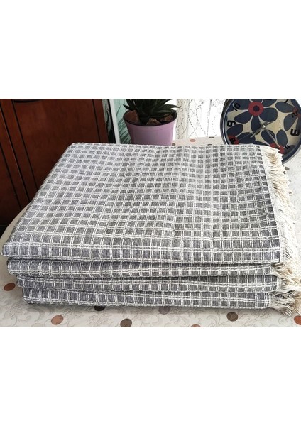 Windores Çok Amaçlı Naturel Gri 4'lü Takım Koltuk,Kanepe, Divan, Çekyat için Dekoratif Koltuk Örtüsü