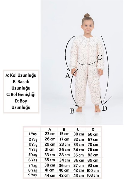 Kız Erkek Çocuk Kalın Elyaf Dolgulu 2.5 Tog Desenli Uyku Tulumu