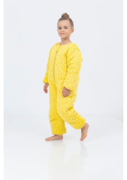 Kız Erkek Çocuk Kalın Elyaf Dolgulu 2.5 Tog Desenli Uyku Tulumu