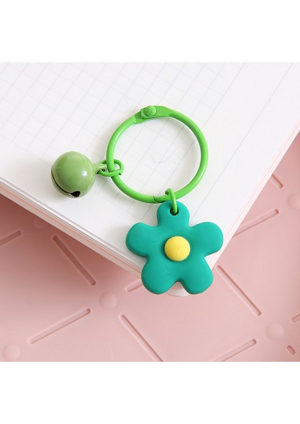 Çan Çiçek Figürlü Anahtarlık - Yeşil (Yurt Dışından)