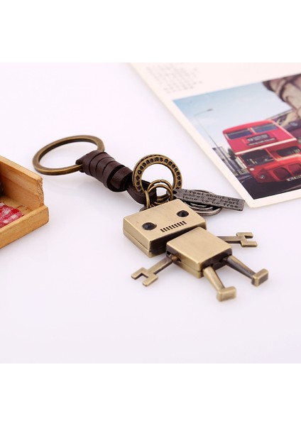 Robot Figürlü Anahtarlık - Kahverengi (Yurt Dışından) fırsatları