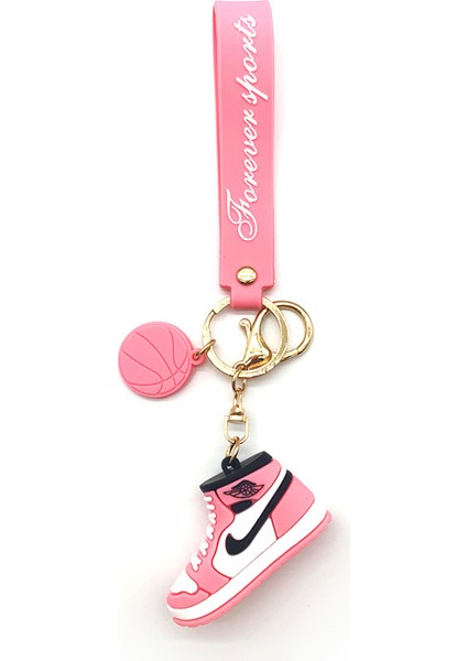 Üç Boyutlu Spor Ayakkabı Modeli Anahtarlık - Pembe (Yurt Dışından)