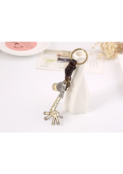 Zürafa Figürlü Anahtarlık - Kahverengi (Yurt Dışından) fırsatları