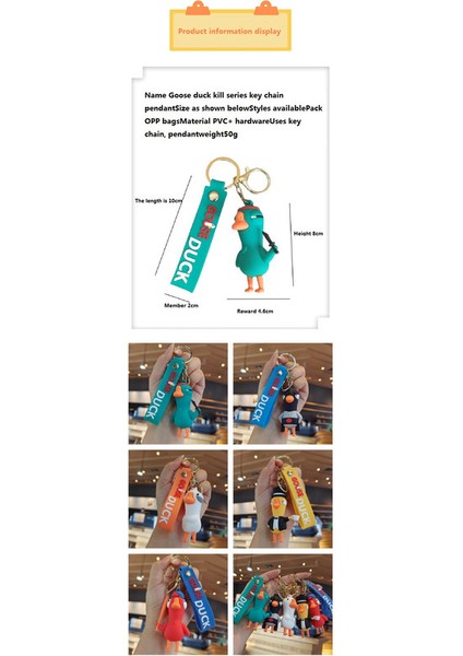 Kaz ve Ördek Figürlü Anahtarlık - Sarı (Yurt Dışından) fiyatları