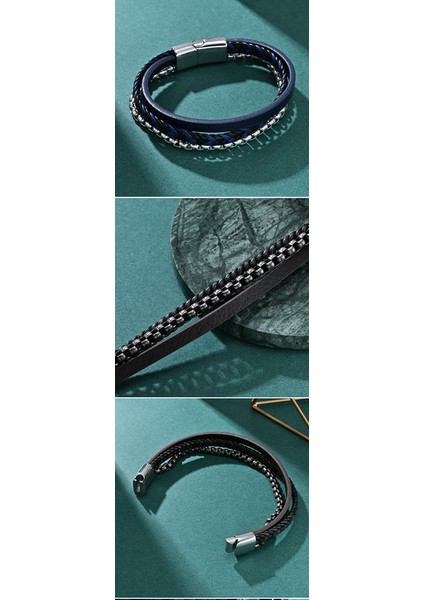 Erkek Inci Manyetik Toka Bileklik - Metalik Gri (Yurt Dışından) modelleri