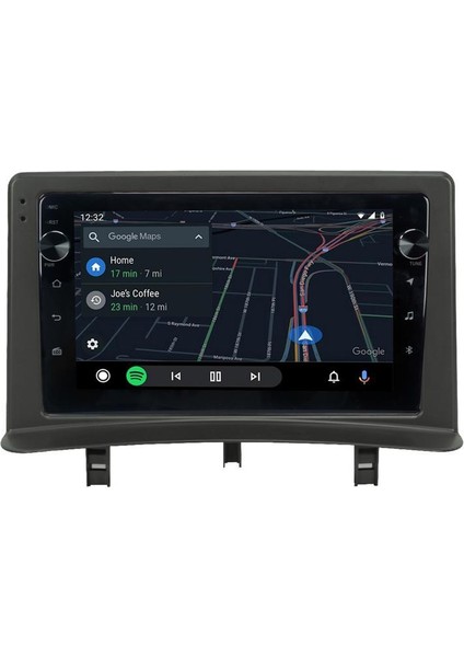 Renault Clio 3 Android Multimedya Carplay Oem 4gb RAM+64GB HDD Navigosyan Tuşlu Ekran