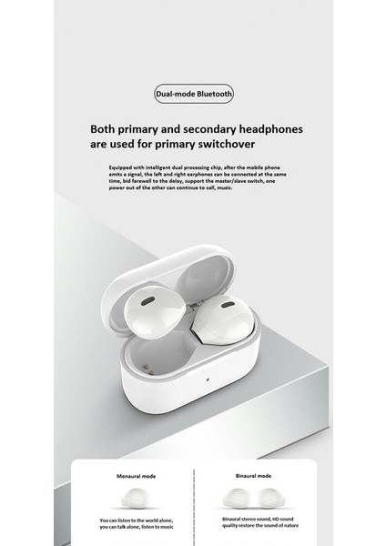Kablosuz Kulak Içi Binoral Bluetooth Kulaklık - (Yurt Dışından)